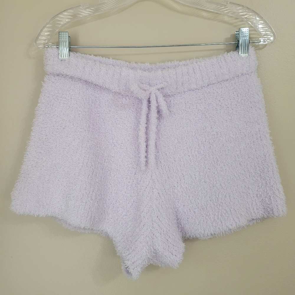 Aerie Fuzzy Sleep Pajama Lounge Shorts Size Small Purple